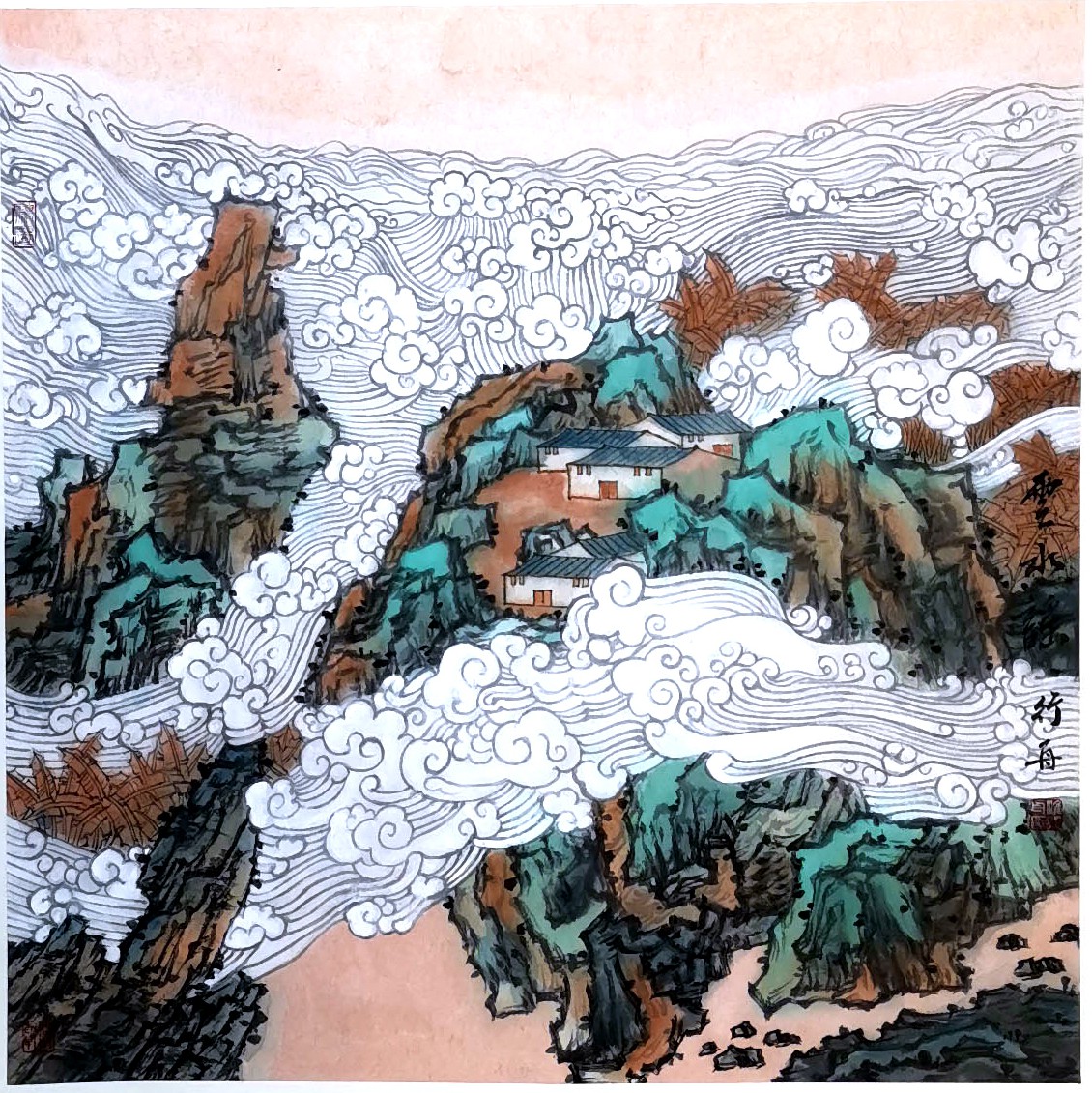 三等獎(jiǎng) 繪畫 云水謠 淮行舟.jpg